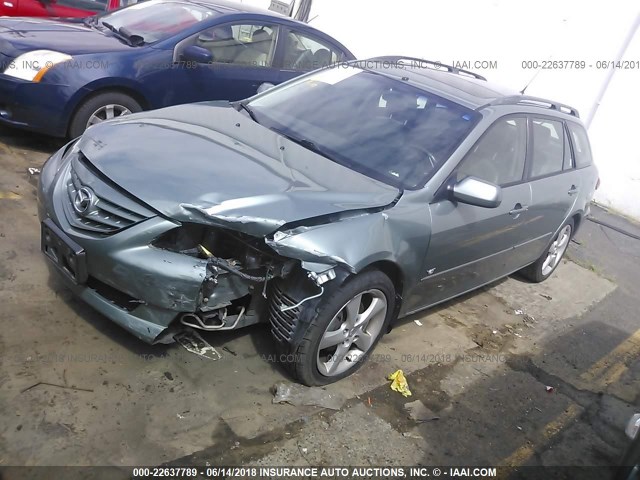 1YVHP82D845N92554 - 2004 MAZDA 6 S GREEN photo 2