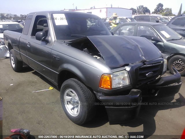 1FTYR14U14PB48439 - 2004 FORD RANGER SUPER CAB GRAY photo 1