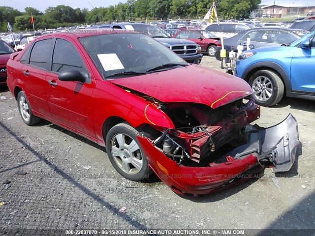 1FAHP34N67W146986 - 2007 FORD FOCUS ZX4/S/SE/SES RED photo 1