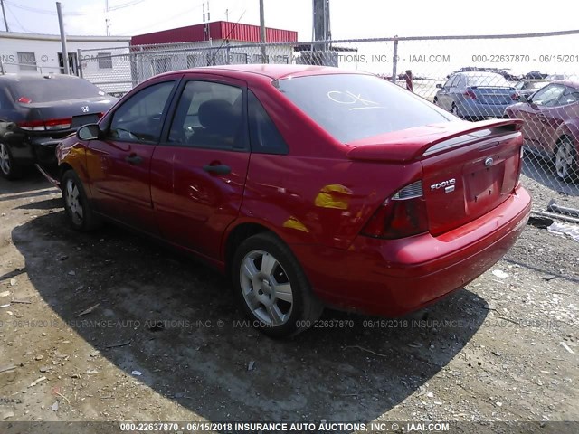 1FAHP34N67W146986 - 2007 FORD FOCUS ZX4/S/SE/SES 红色 照片 3