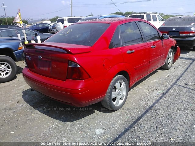 1FAHP34N67W146986 - 2007 FORD FOCUS ZX4/S/SE/SES 红色 照片 4
