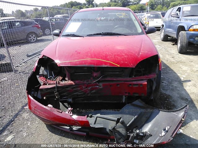 1FAHP34N67W146986 - 2007 FORD FOCUS ZX4/S/SE/SES RED photo 6