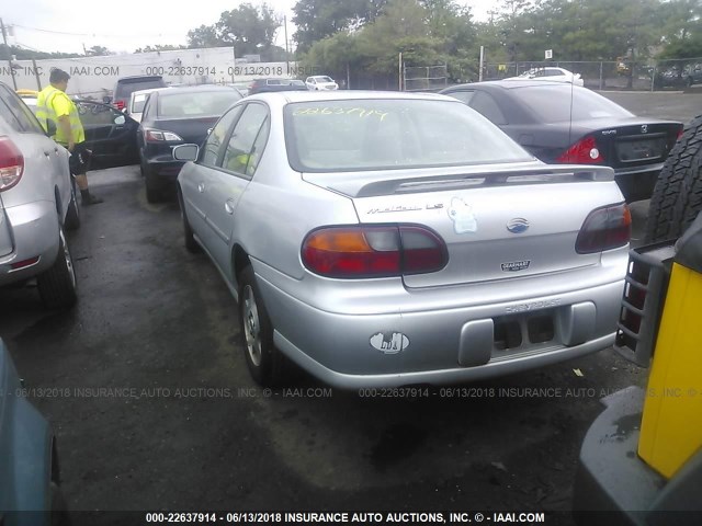 1G1NE52J13M625569 - 2003 CHEVROLET MALIBU LS SILVER photo 3