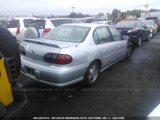 1G1NE52J13M625569 - 2003 CHEVROLET MALIBU LS SILVER photo 4