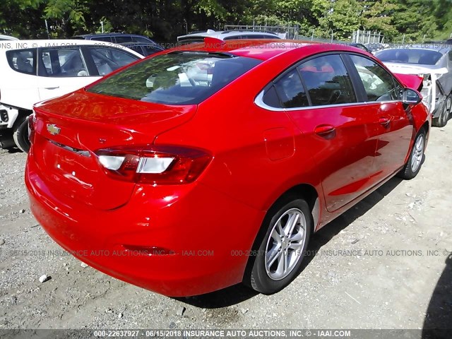 1G1BE5SM0G7288460 - 2016 CHEVROLET CRUZE LT RED photo 4