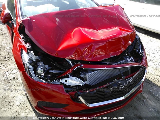 1G1BE5SM0G7288460 - 2016 CHEVROLET CRUZE LT RED photo 6