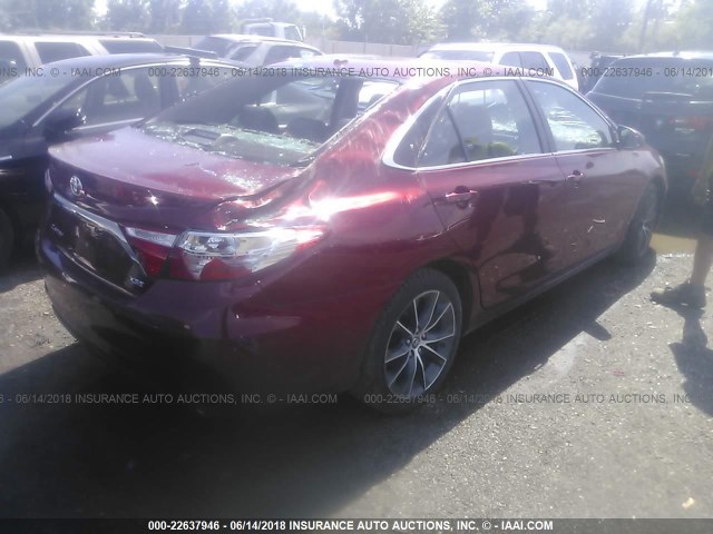 4T1BF1FK2FU935569 - 2015 TOYOTA CAMRY LE/XLE/SE/XSE 栗色 照片 4