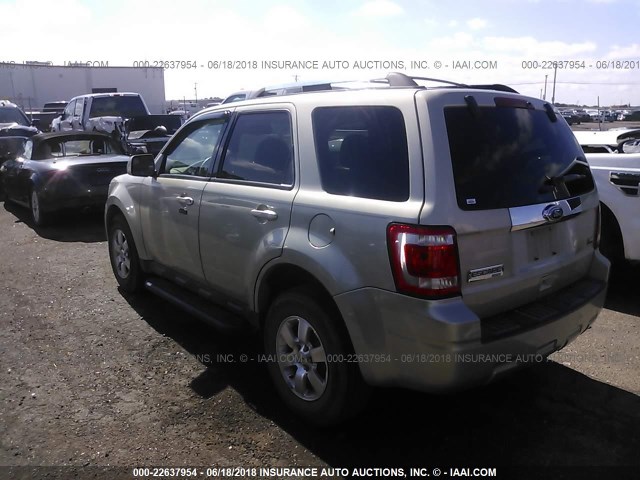 1FMCU0EG6BKC32094 - 2011 FORD ESCAPE LIMITED TAN photo 3