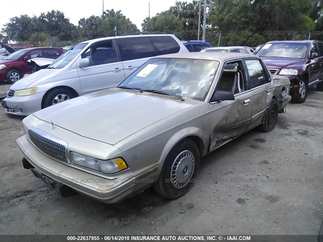 1G4AG55N2P6492048 - 1993 BUICK CENTURY SPECIAL Champagne photo 2