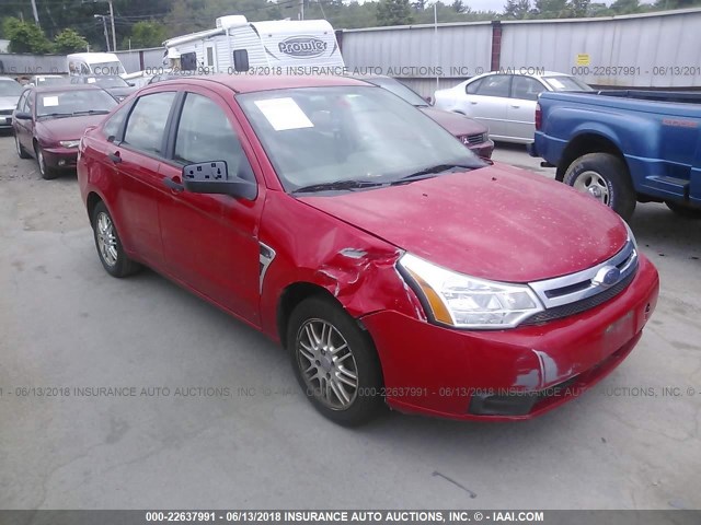 1FAHP35N58W167280 - 2008 FORD FOCUS SE/SEL/SES RED photo 1