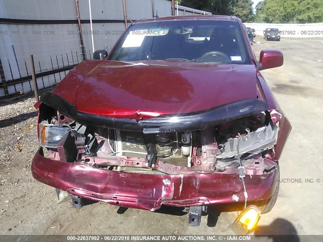 1GCDSCFE0B8131465 - 2011 CHEVROLET COLORADO LT RED photo 6