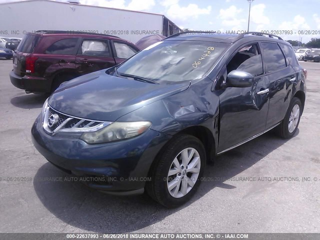 JN8AZ1MU2BW064428 - 2011 NISSAN MURANO S/SL/LE GRAY photo 2