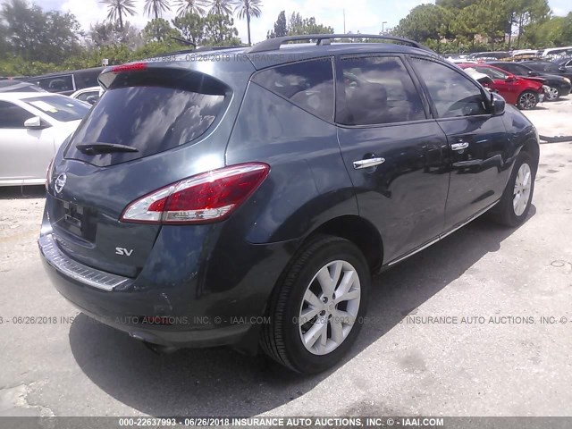 JN8AZ1MU2BW064428 - 2011 NISSAN MURANO S/SL/LE GRAY photo 4