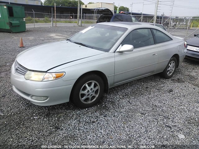 2T1CE22P32C001236 - 2002 TOYOTA CAMRY SOLARA SE SILVER photo 2