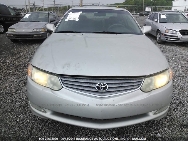 2T1CE22P32C001236 - 2002 TOYOTA CAMRY SOLARA SE SILVER photo 6