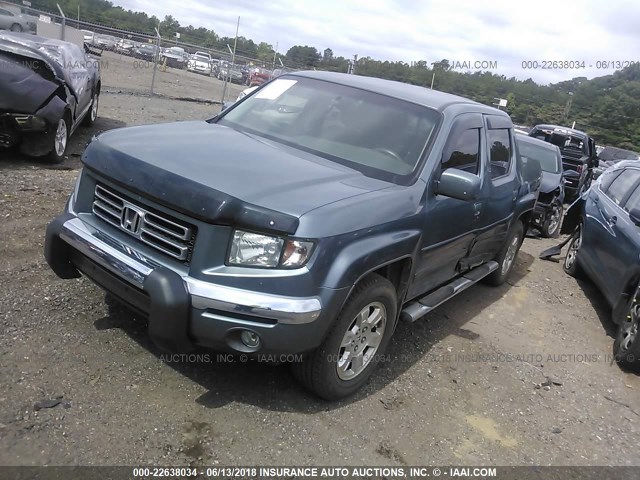 2HJYK16498H531892 - 2008 HONDA RIDGELINE RTS BLUE photo 2