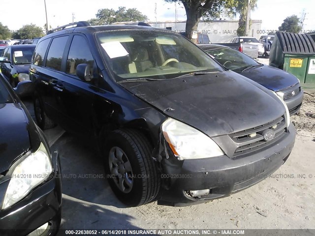 KNDMB233866063429 - 2006 KIA SEDONA EX/LX BLACK photo 1