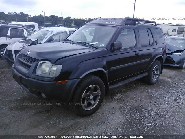 5N1ED28Y44C638462 - 2004 NISSAN XTERRA XE/SE BLACK photo 2