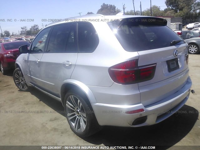 5UXZV4C56CL990466 - 2012 BMW X5 XDRIVE35I SILVER photo 3