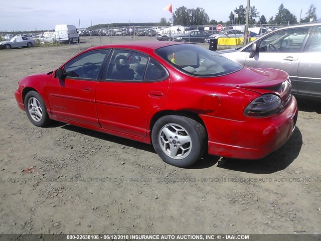 1G2WP52KX1F136687 - 2001 PONTIAC GRAND PRIX GT RED photo 3