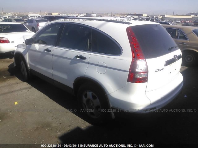 5J6RE3H35AL022725 - 2010 HONDA CR-V WHITE photo 3