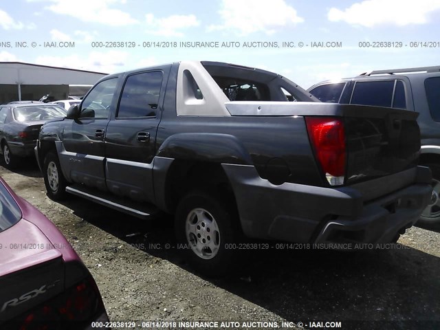 3GNEC13TX3G258090 - 2003 CHEVROLET AVALANCHE C1500 GRAY photo 3