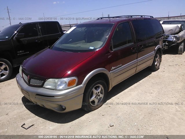 1GMDX03E92D163726 - 2002 PONTIAC MONTANA BURGUNDY photo 2