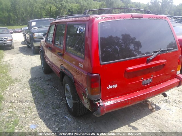 1J4FJ68S7WL273406 - 1998 JEEP CHEROKEE SPORT/CLASSIC წითელი ფოტო 3