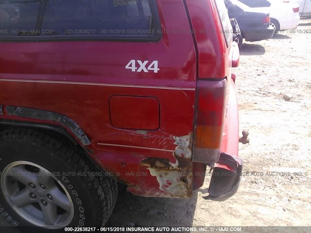 1J4FJ68S7WL273406 - 1998 JEEP CHEROKEE SPORT/CLASSIC RED photo 6