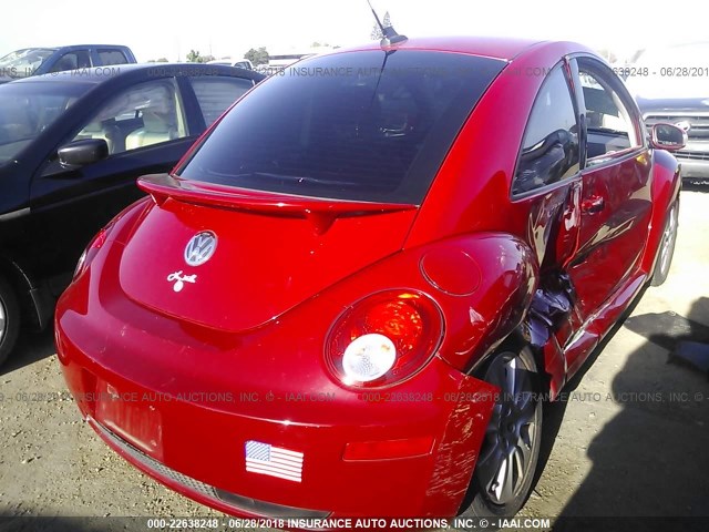 3VWPW3AG3AM022449 - 2010 VOLKSWAGEN NEW BEETLE 红色 照片 4
