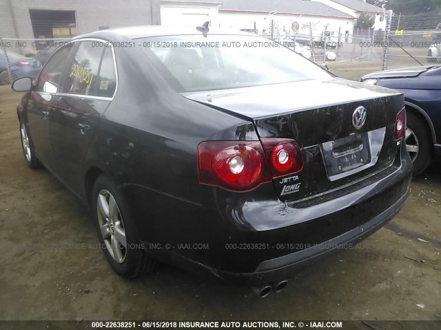 3VWRM71K08M161877 - 2008 VOLKSWAGEN JETTA SE/SEL BLACK photo 3