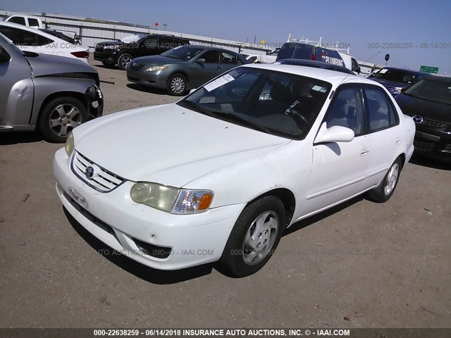 1NXBR12EX1Z545917 - 2001 TOYOTA COROLLA CE/LE/S WHITE photo 2