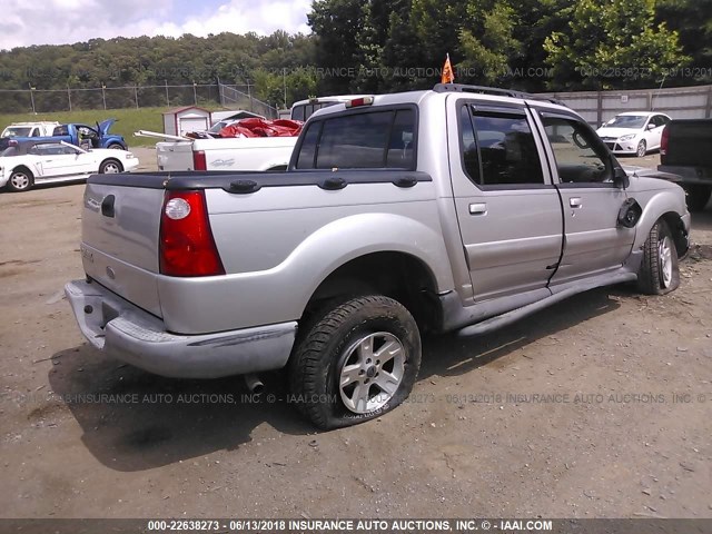 1FMZU77K35UB14453 - 2005 FORD EXPLORER SPORT TR  SILVER photo 4