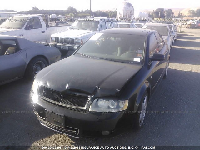 WAULC68E33A156701 - 2003 AUDI A4 1.8T QUATTRO BLACK photo 2