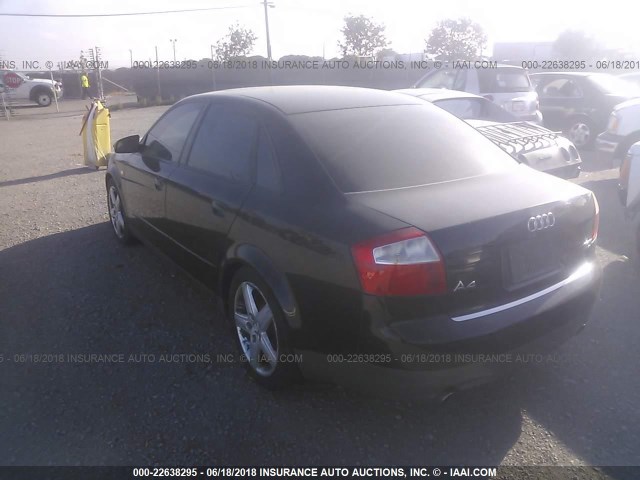 WAULC68E33A156701 - 2003 AUDI A4 1.8T QUATTRO BLACK photo 3