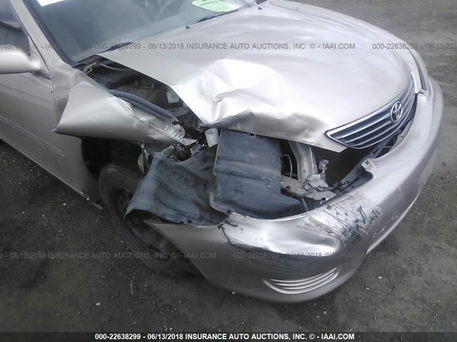 4T1BE32K05U057451 - 2005 TOYOTA CAMRY LE/XLE/SE ოქროსფერი ფოტო 6