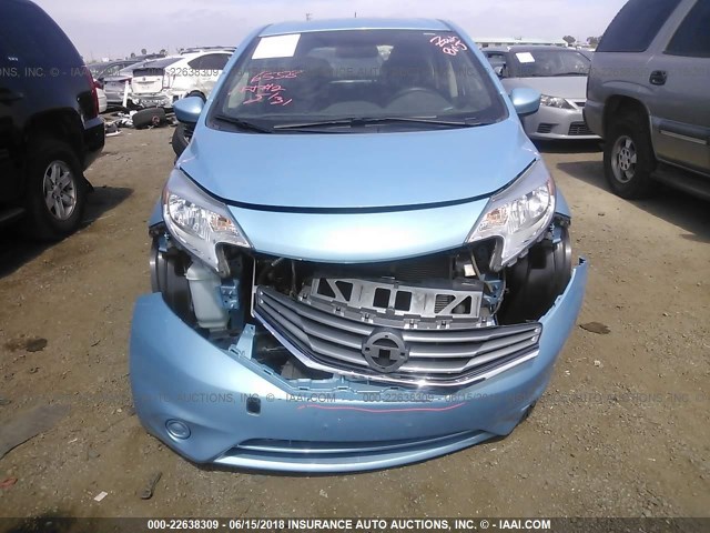 3N1CE2CP8FL401569 - 2015 NISSAN VERSA NOTE S/S PLUS/SV/SL/SR BLUE photo 6