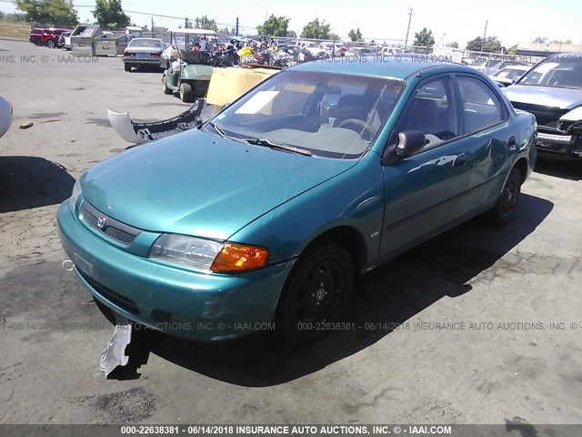 JM1BC1410W0172384 - 1998 MAZDA PROTEGE DX/LX/ES GREEN photo 2