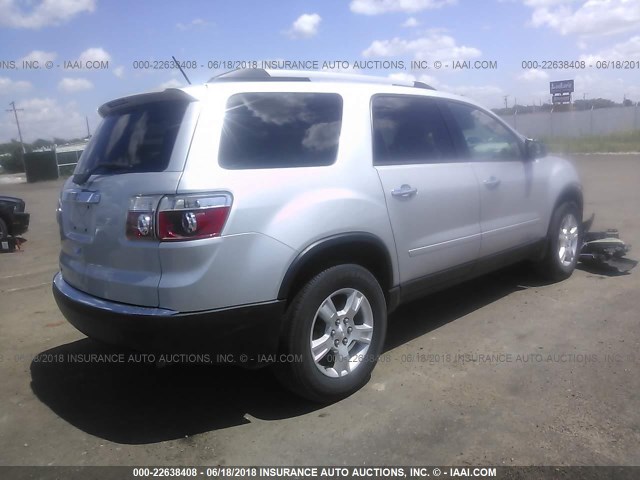 1GKKRNED6CJ173614 - 2012 GMC ACADIA SLE SILVER photo 4