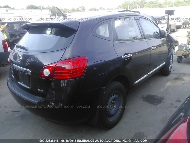 JN8AS5MV8DW613069 - 2013 NISSAN ROGUE S/SV BLACK photo 4