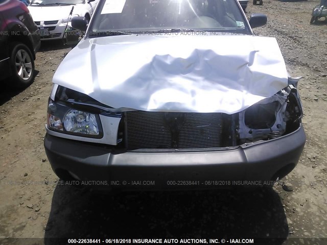 JF1SG63605H712787 - 2005 SUBARU FORESTER 2.5X SILVER photo 6