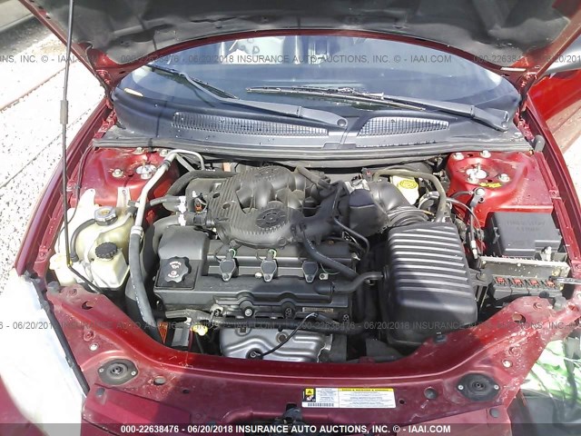 1C3EL56R46N250311 - 2006 CHRYSLER SEBRING TOURING MAROON photo 10