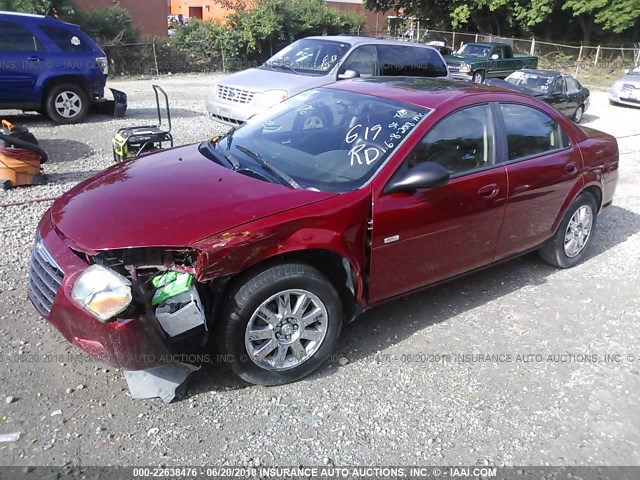 1C3EL56R46N250311 - 2006 CHRYSLER SEBRING TOURING MAROON photo 2