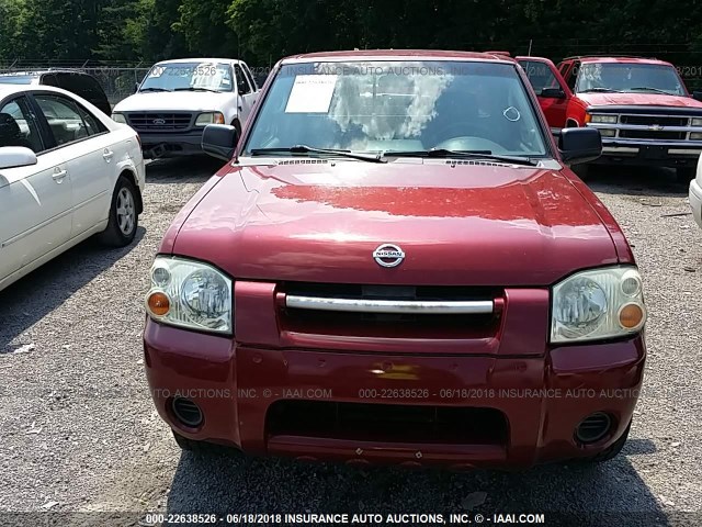 1N6ED26Y44C427024 - 2004 NISSAN FRONTIER KING CAB XE V6 RED photo 6