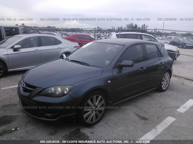 JM1BK34L881110387 - 2008 MAZDA SPEED 3 GRAY photo 2