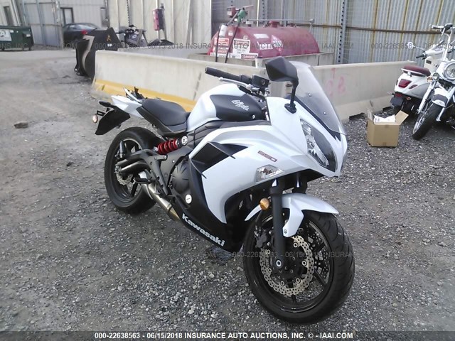 JKAEXEE18DDA08892 - 2013 KAWASAKI EX650 E WHITE photo 1