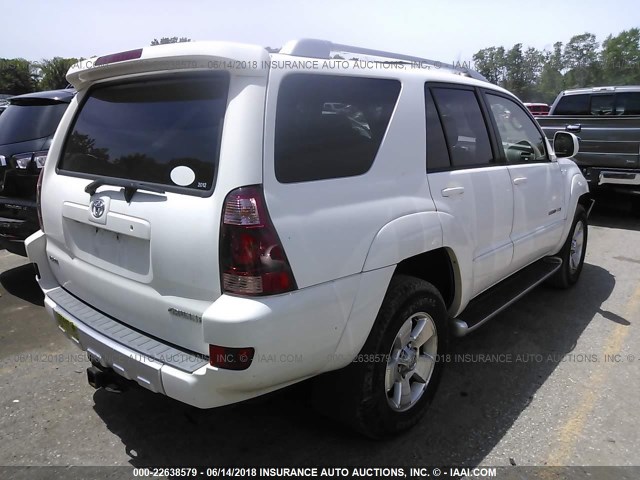 JTEBT17R748008559 - 2004 TOYOTA 4RUNNER LIMITED WHITE photo 4