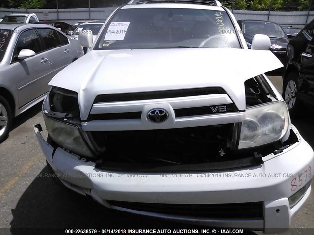 JTEBT17R748008559 - 2004 TOYOTA 4RUNNER LIMITED WHITE photo 6