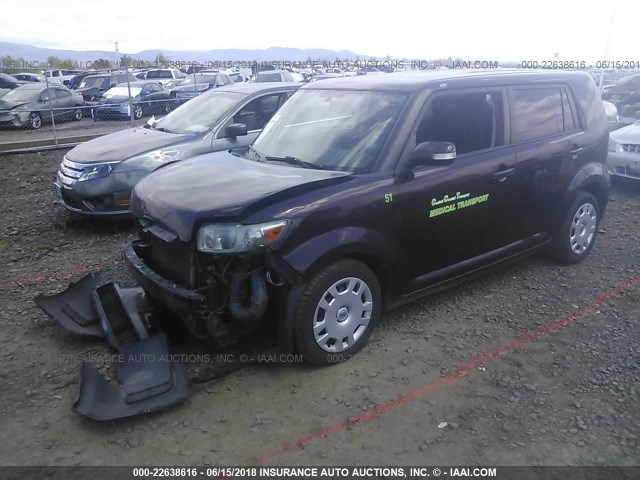 JTLKE50E391067240 - 2009 TOYOTA SCION XB Bənövşəyi foto 2