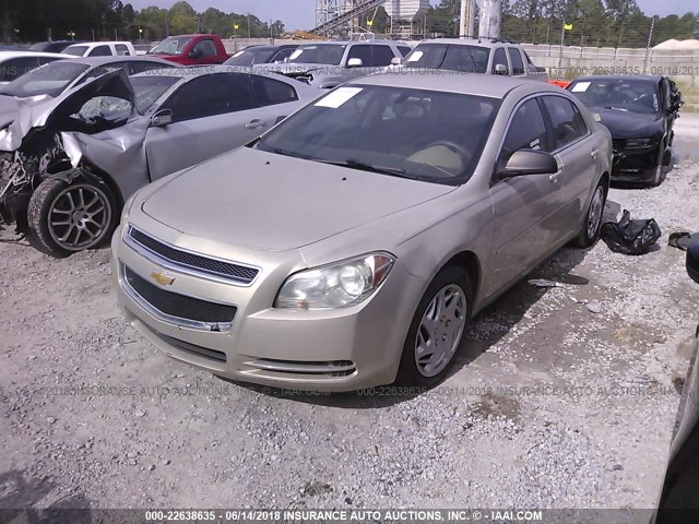 1G1ZG57B49F241733 - 2009 CHEVROLET MALIBU LS GOLD photo 2